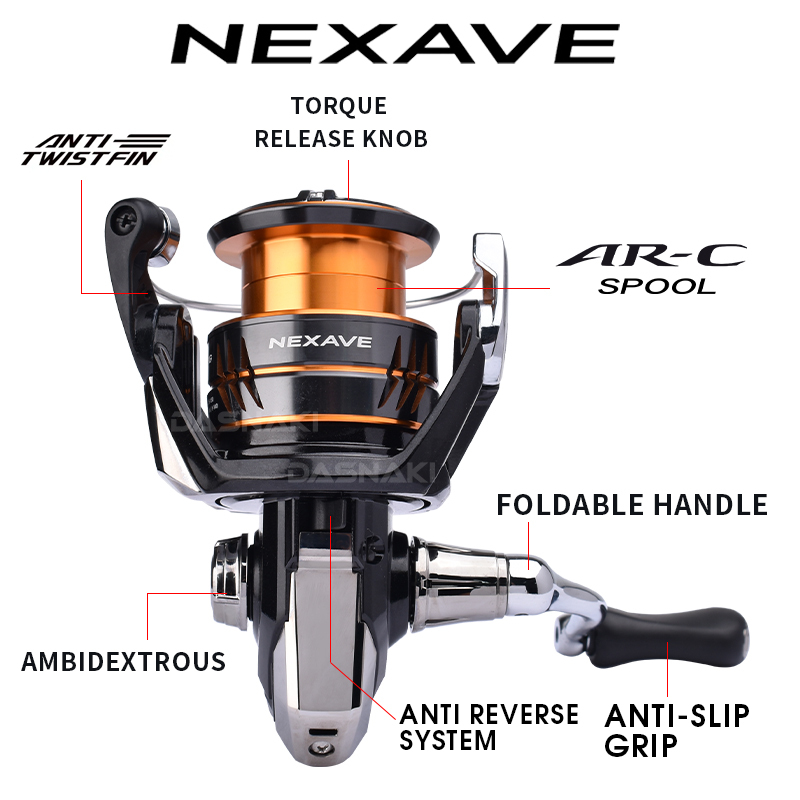 Shimano 2026 NEXAVE Spinning R - đánh giá và giá Daiwa Reel Fuego