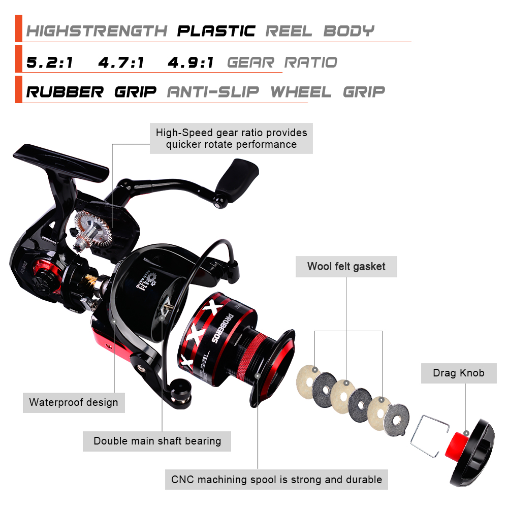 PROBEROS Máy Câu Quay 9-23KG M - đánh giá và giá Surf Reel