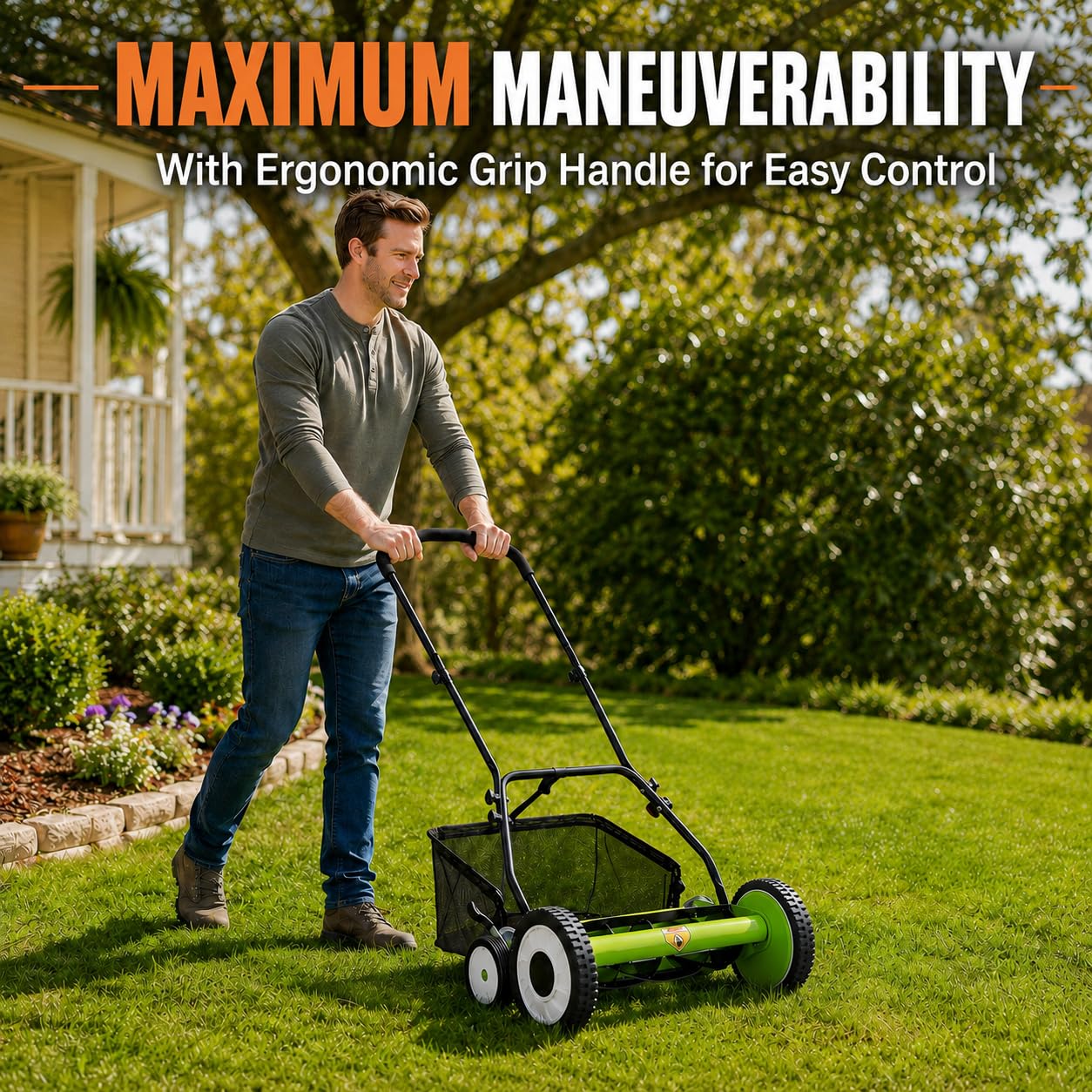 18 Inch Push Reel Lawn Mower,  - đánh giá và giá Conventional Reel